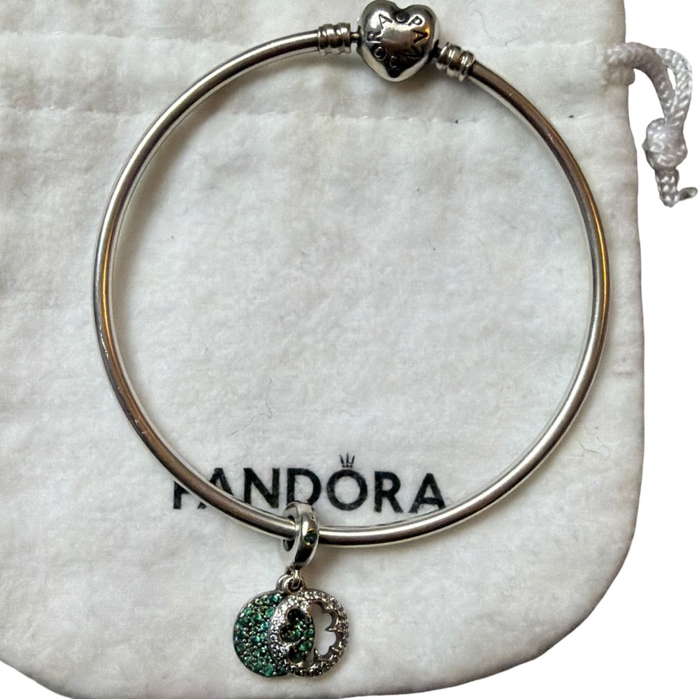 Pandora Four Leaf Clover Dangle Charm - Picture 4 of 4